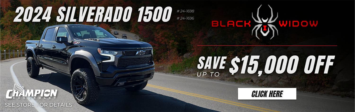 Up To $15,000 Off 2024 Silverado 1500 Black Widow